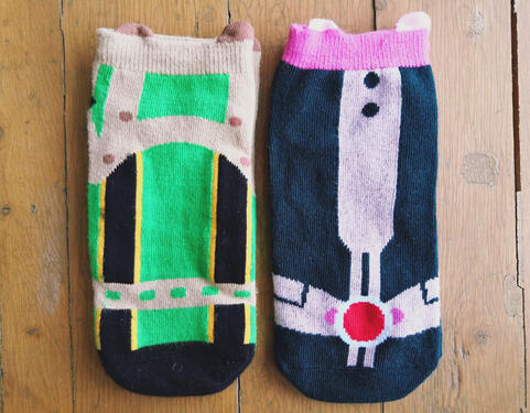 tsuyu and ochako socks