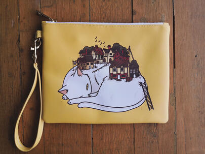 cat village pouch front