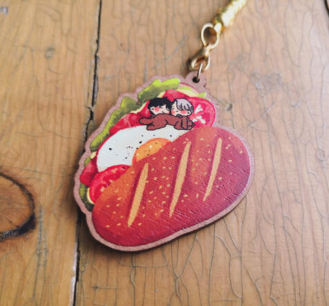 yuri on ice hearty meal wooden charm