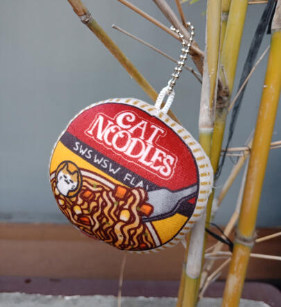 cat noodles plush charm front