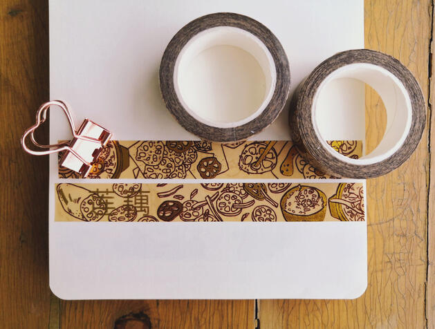 lotus root dishes wash tape